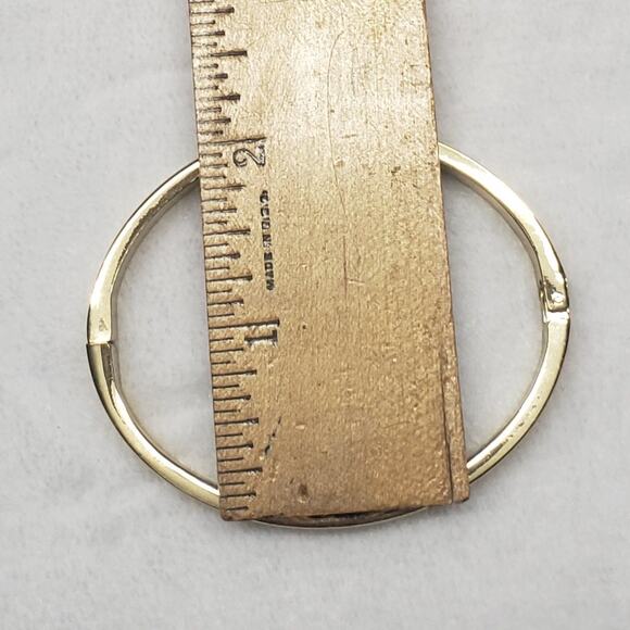 Vintage Baubler & Stila Bracelet – Gold Oval Bangle Magnetic Clasp 6.5–7.5” Fit - Picture 7 of 10